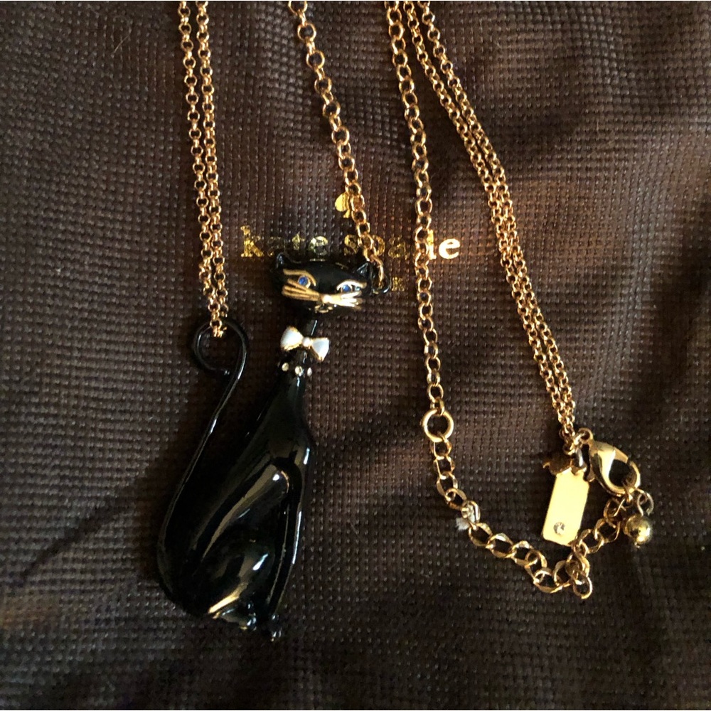 SOLD Kate Spade Jazz Thing's Up Pave Cat Necklace